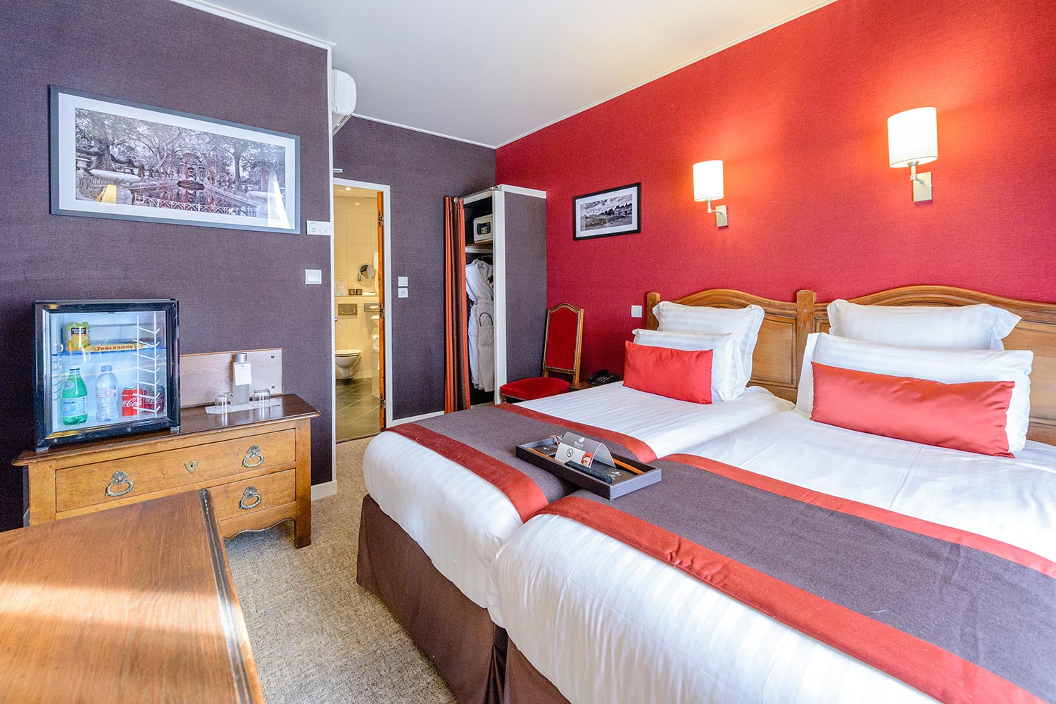 hotel paris 4étoiles - chambre hotel avec lits jumeaux Paris centre