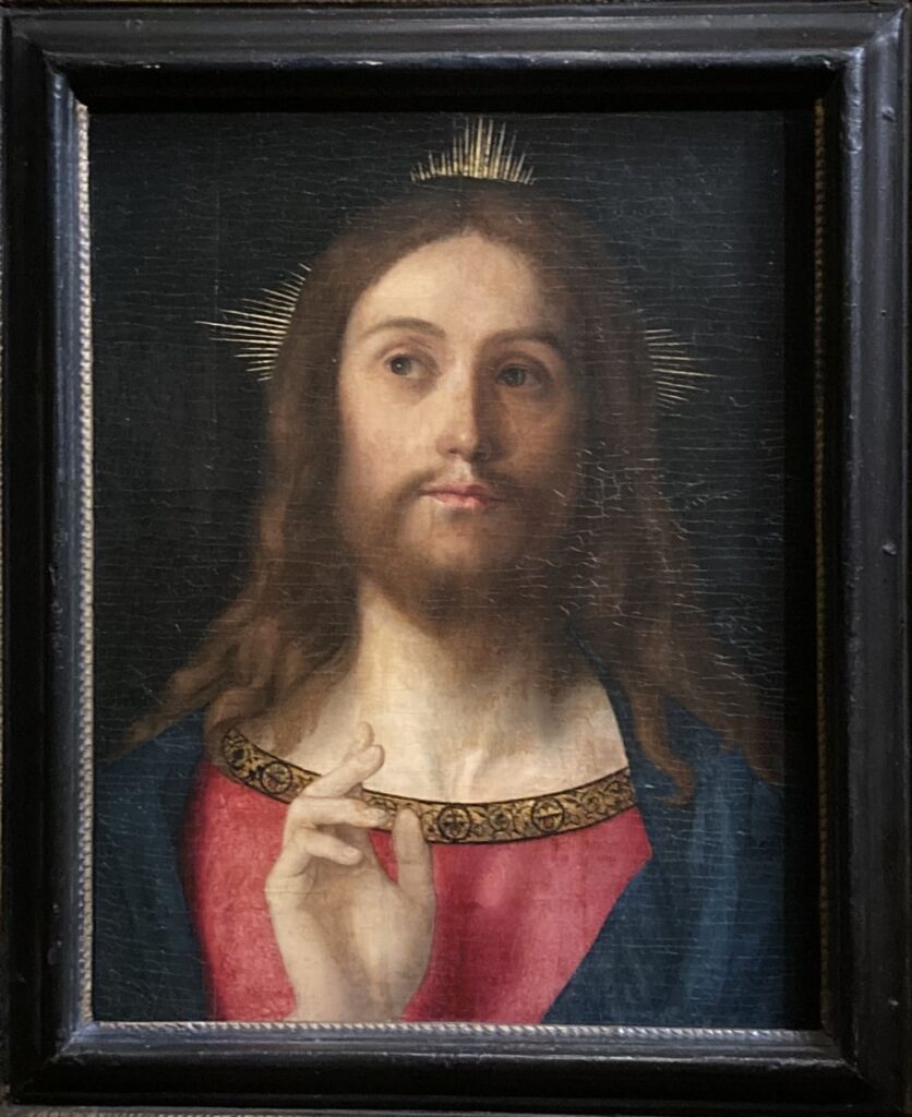 Peinture du Christ de Bellini à l'exposition Bellini proche de l'Hôtel Trianon Rive Gauche