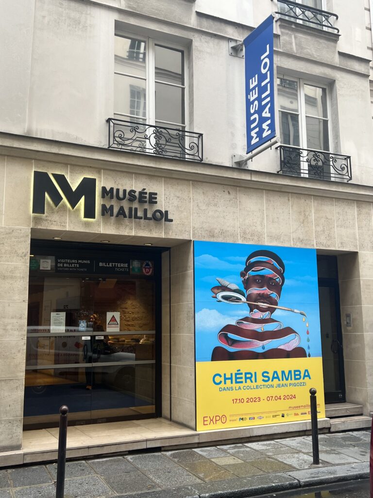 Chéri Samba Exhibition at the Maillol Museum : the Museum entrance